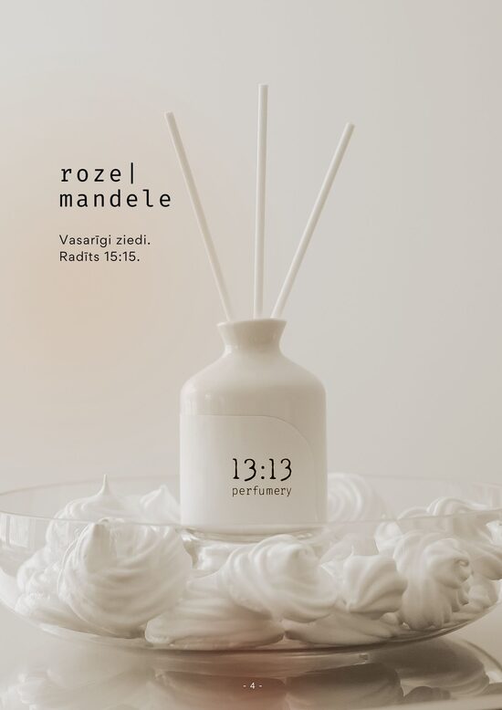 ROZE, MANDELE Telpu smaržas 120g, telpu aromāts ar dabiskas šķiedras difuzoriem